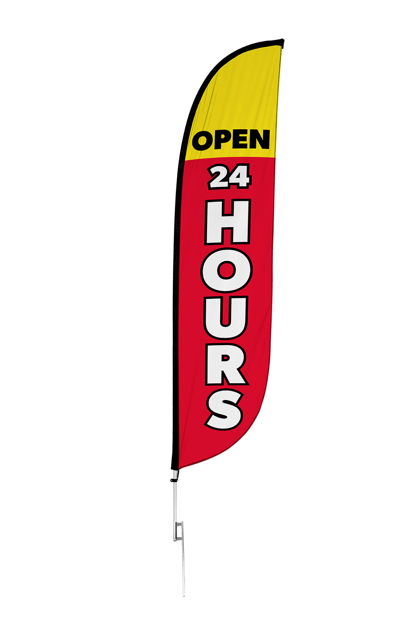 Open 24 Hours Feather Flag 