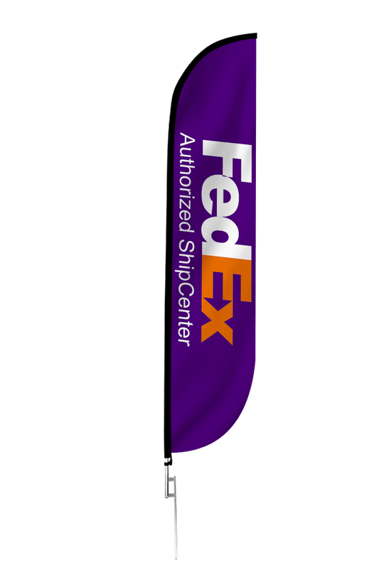 FedEx Authorized Ship Center Feather Flag Purple 