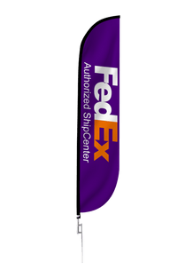 FedEx Authorized Ship Center Feather Flag Purple 