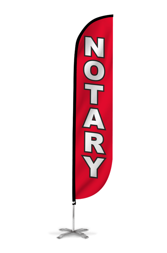 Notary Feather Flag Red 