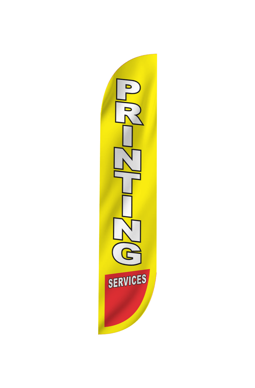 Printing Services Feather Flag Yellow 
