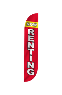 Now Renting Feather Flag Red 
