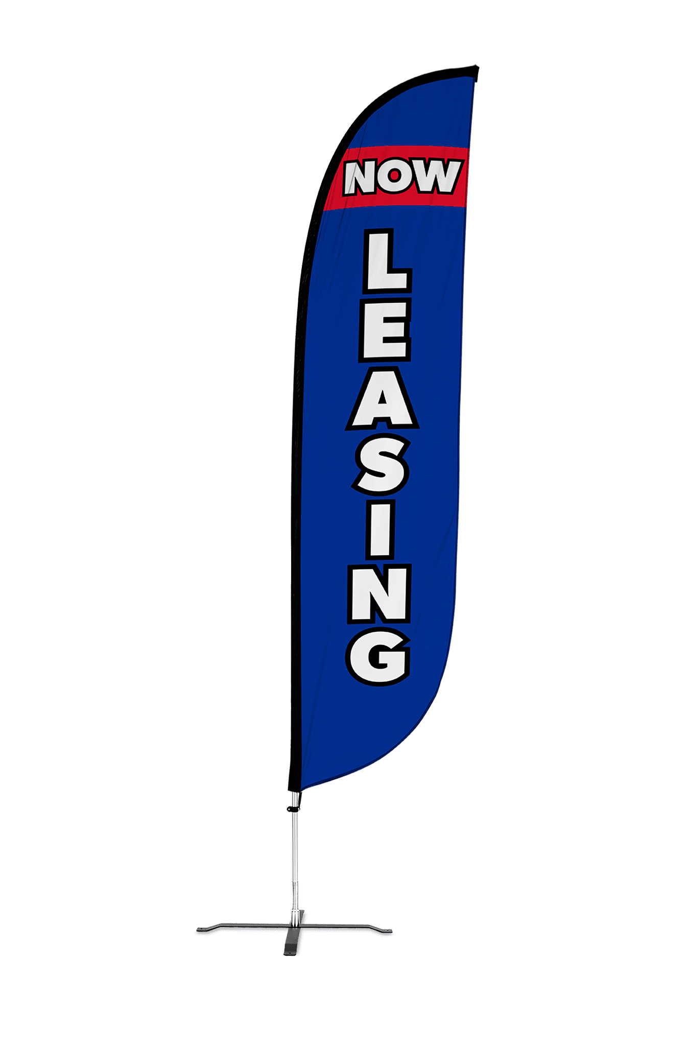 Now Leasing Feather Flag Blue & Red 