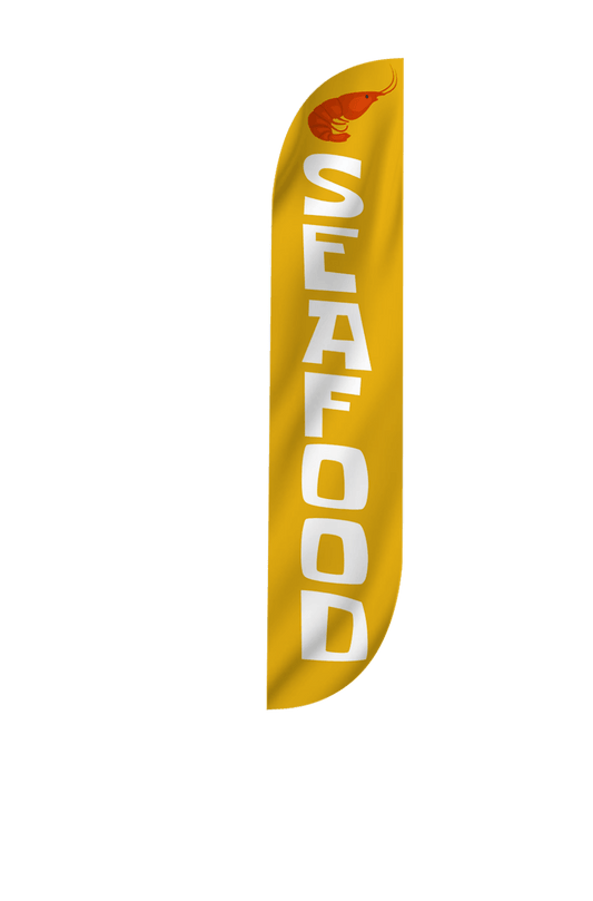 Seafood Feather Flag Orange 