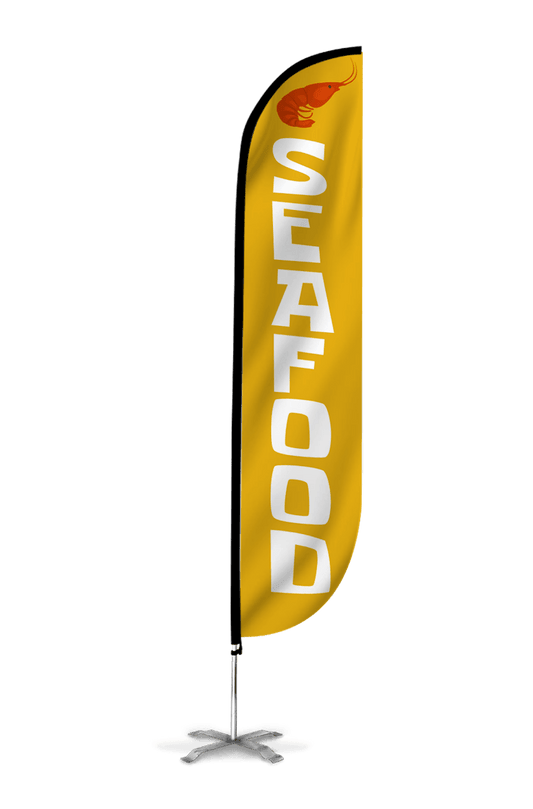 Seafood Feather Flag Orange 
