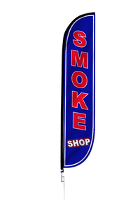 Smoke Shop Feather Flag Blue 