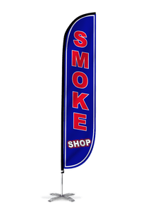 Smoke Shop Feather Flag Blue 