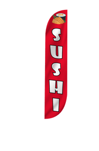 Sushi Feather Flag Red 