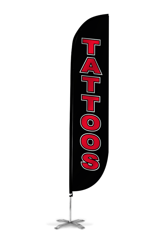 Tattoos Feather Flag Black 