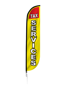 Tax Services Feather Flag in Yellow 