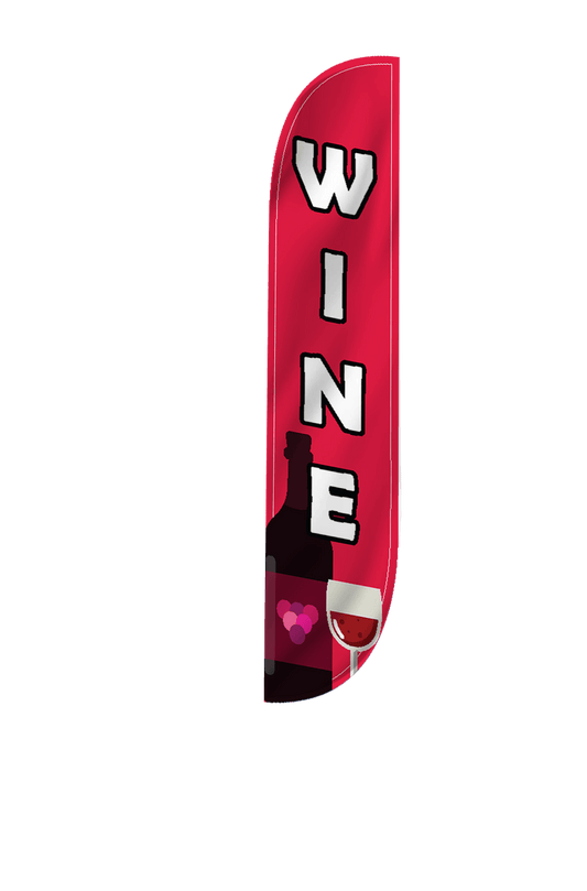 Wine Feather Flag Red 