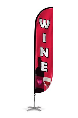 Wine Feather Flag Red