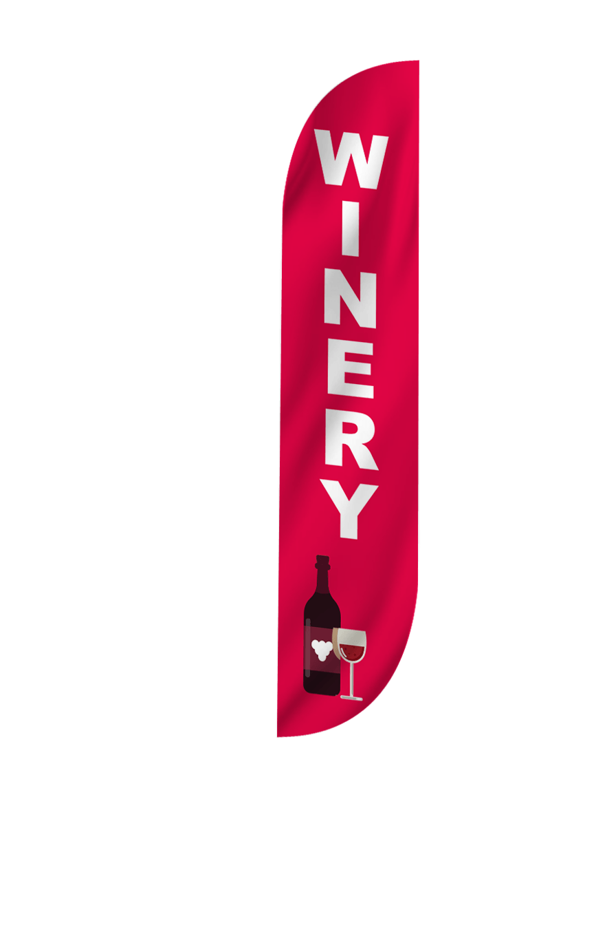 Winery Feather Flag Red 