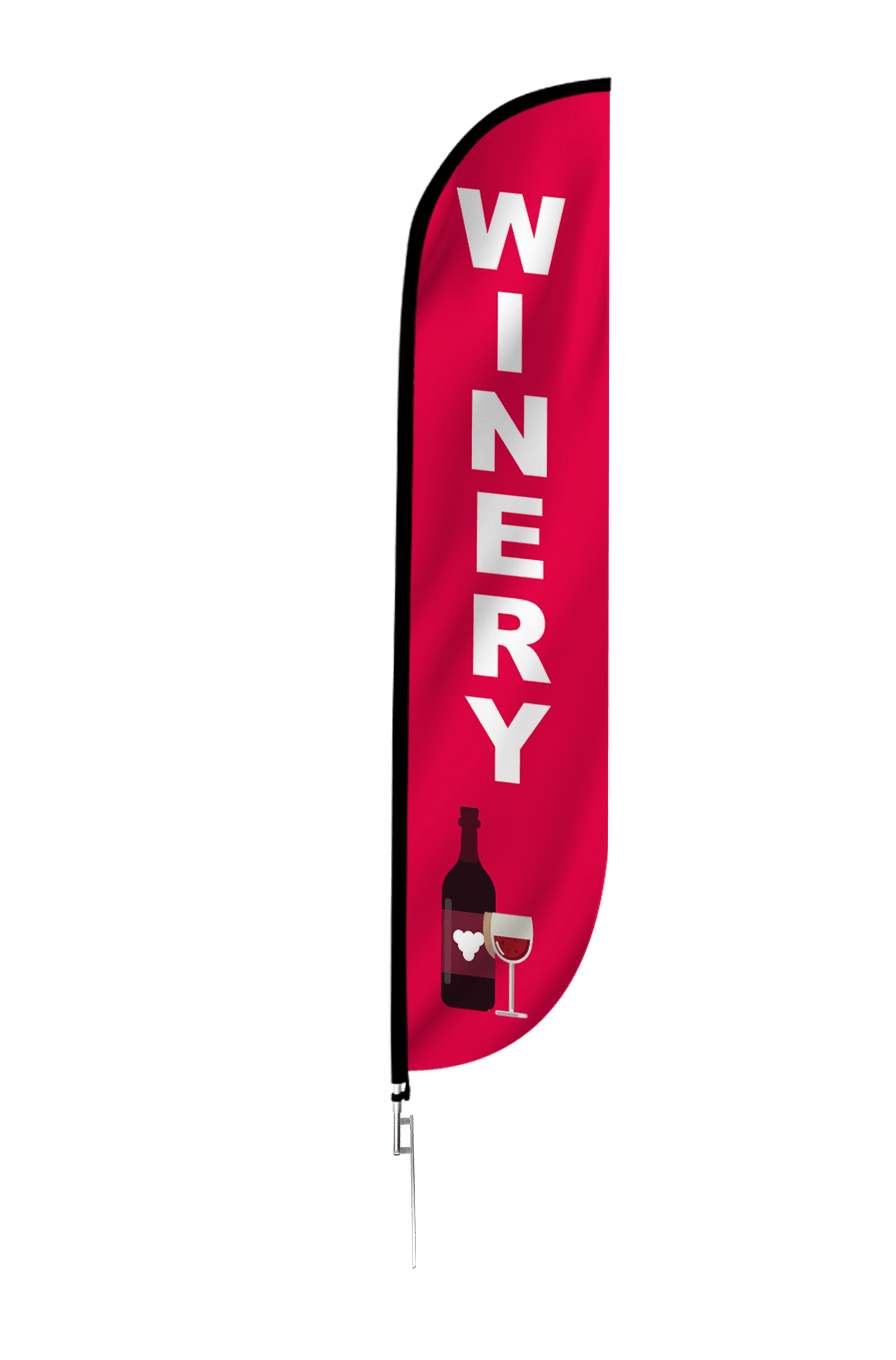 Winery Feather Flag Red – LookOurWay