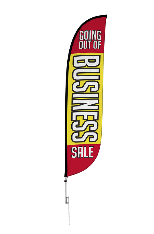 Going Out Of Business Sale Feather Flag 