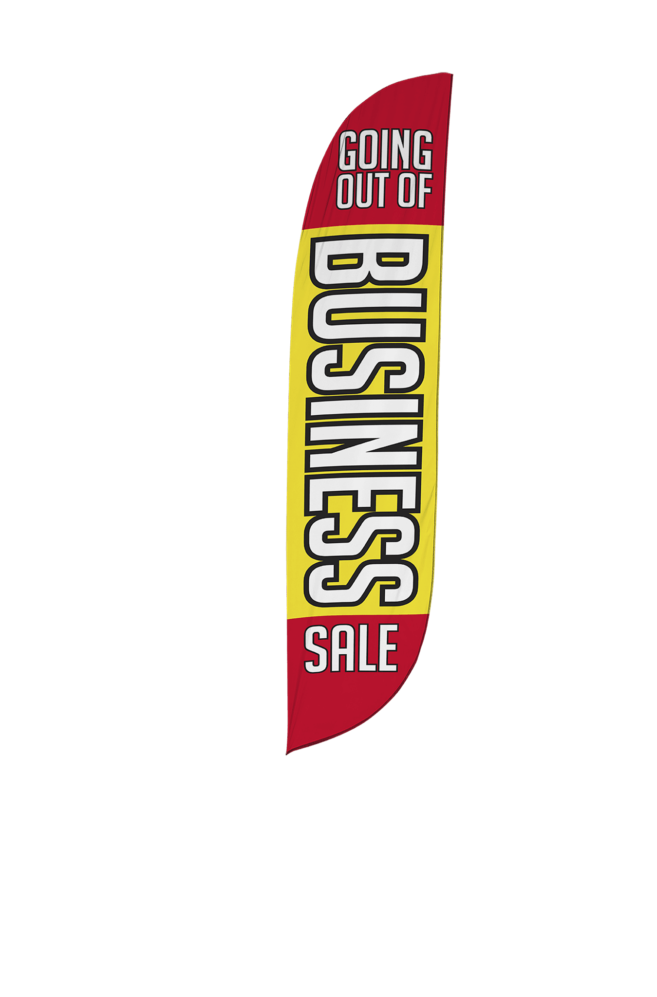 Going Out Of Business Sale Flutter Flag – 3' Wide X 11.5' Tall Feather Banner