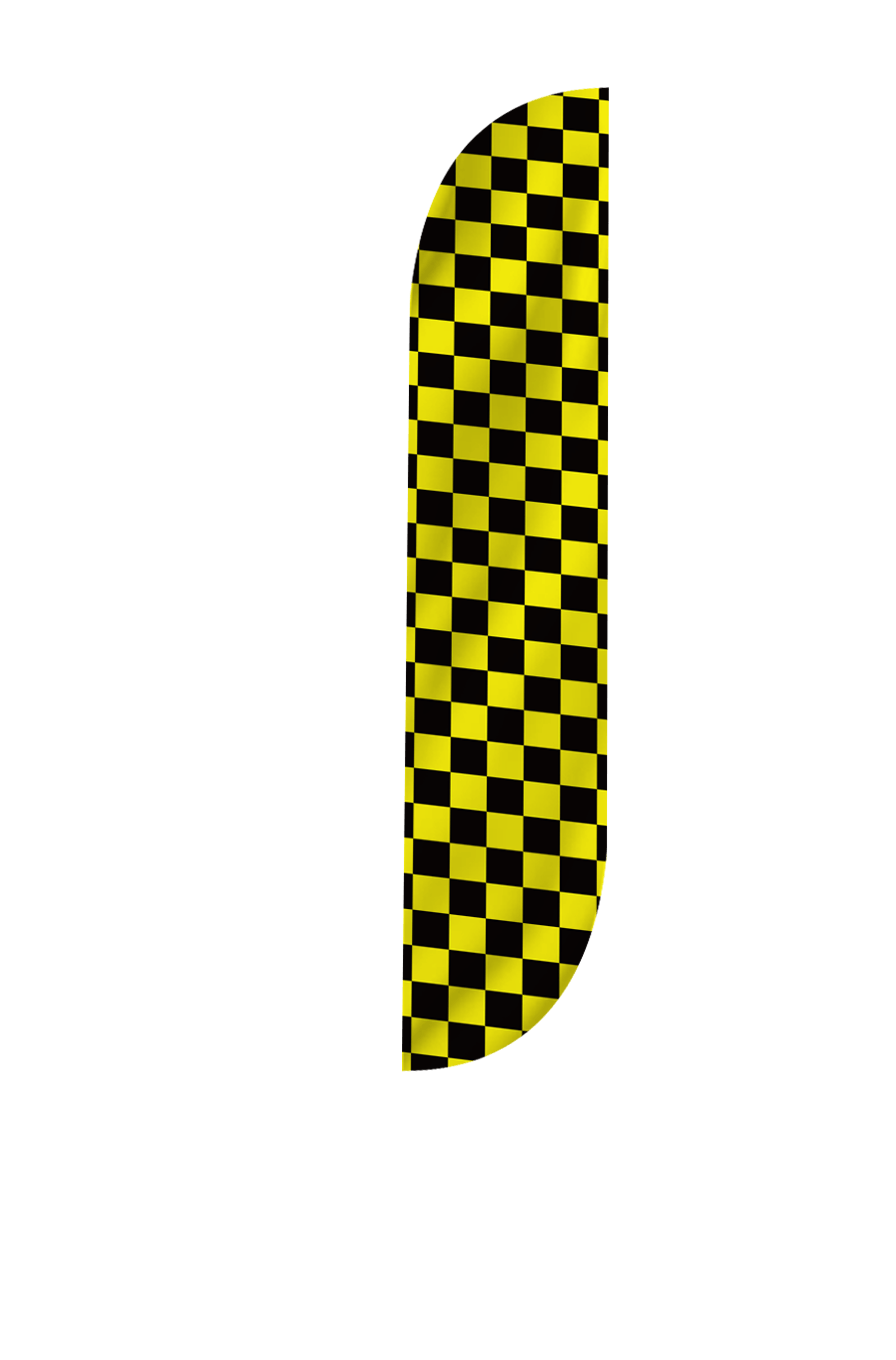 Checkered Color Feather Flag 