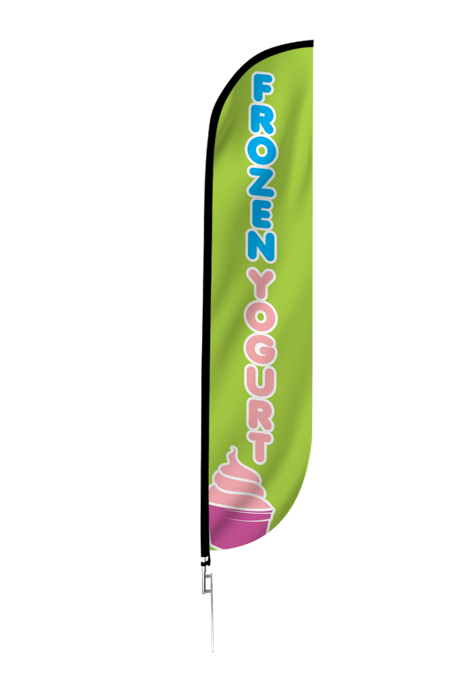 Frozen Yogurt Feather Flag 