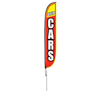Used Cars Feather Flag Red & Yellow 