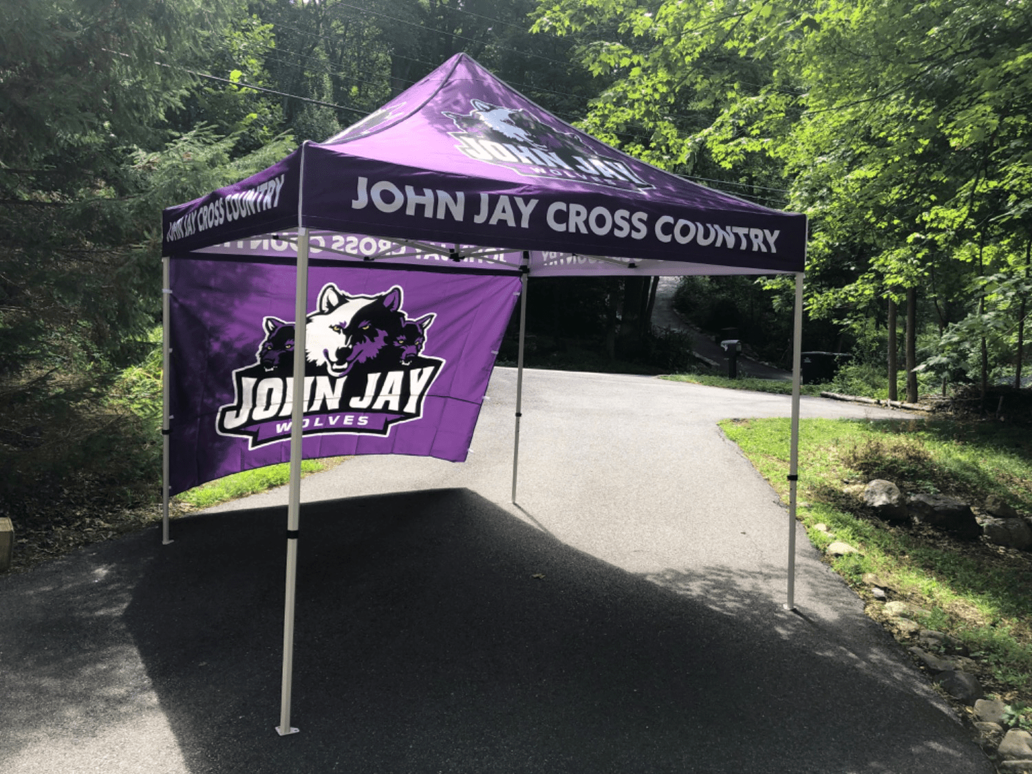 cross country tent Custom Canopy Tent with Back Wall (10x10) | Full Color Printed Tent