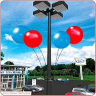 Reusable Vinyl Balloon Light Pole Kit - 4 Balloons 