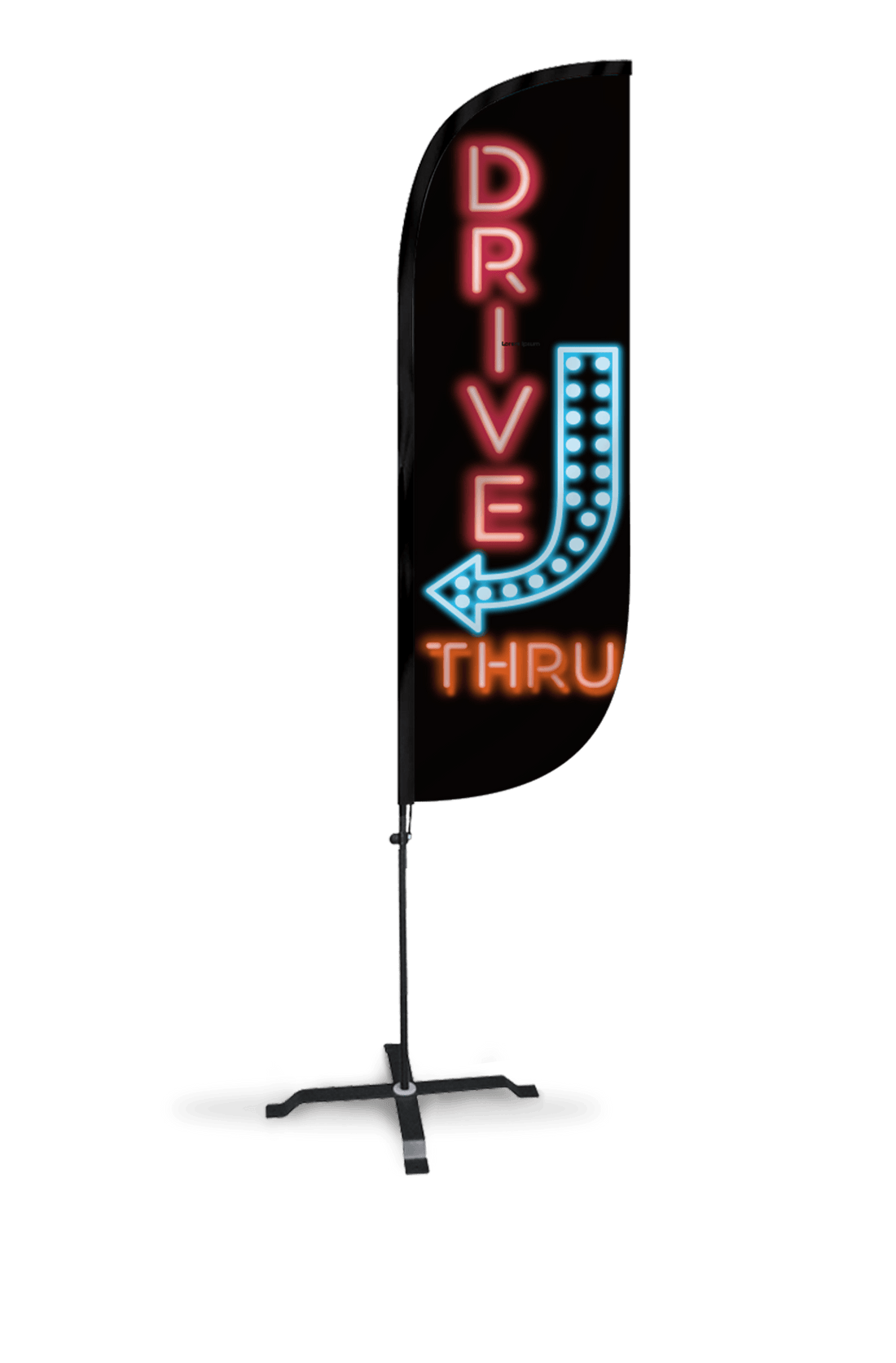 Drive Thru Neon Feather Flag – LookOurWay