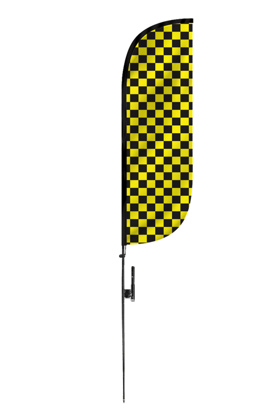 Checkered Color Feather Flag 