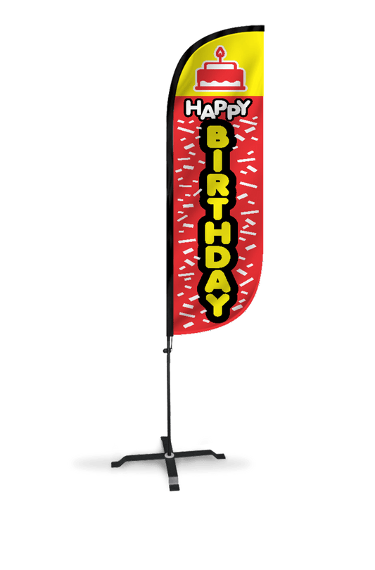 Happy Birthday Feather Flag - 5ft 