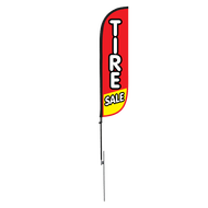 Tire Sale Feather Flag Red & Yellow 