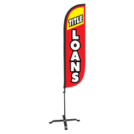 Title Loans Feather Banner Swooper Flag – Flag Only, FeatherFlagNation 5460