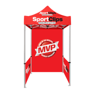 SportClips Red - Back Walls & Side Walls - 5'x 5' 10M5520019Set