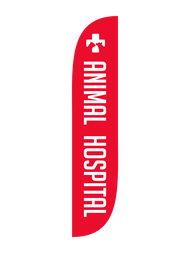 Animal Hospital Feather Flag Red 10M1200117