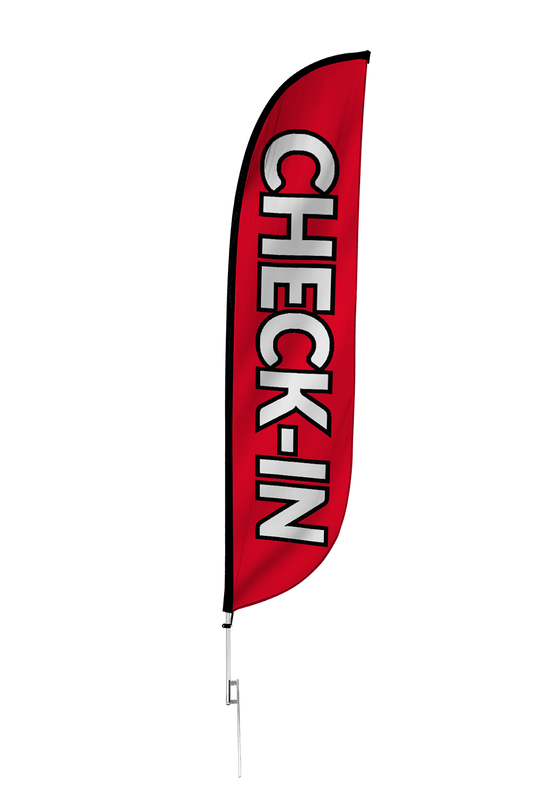 Check-In Feather Flag 