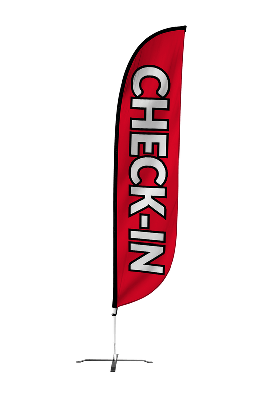 Check-In Feather Flag 