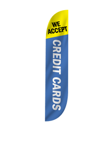 Credit Cards Accepted Feather Flag 12ft 