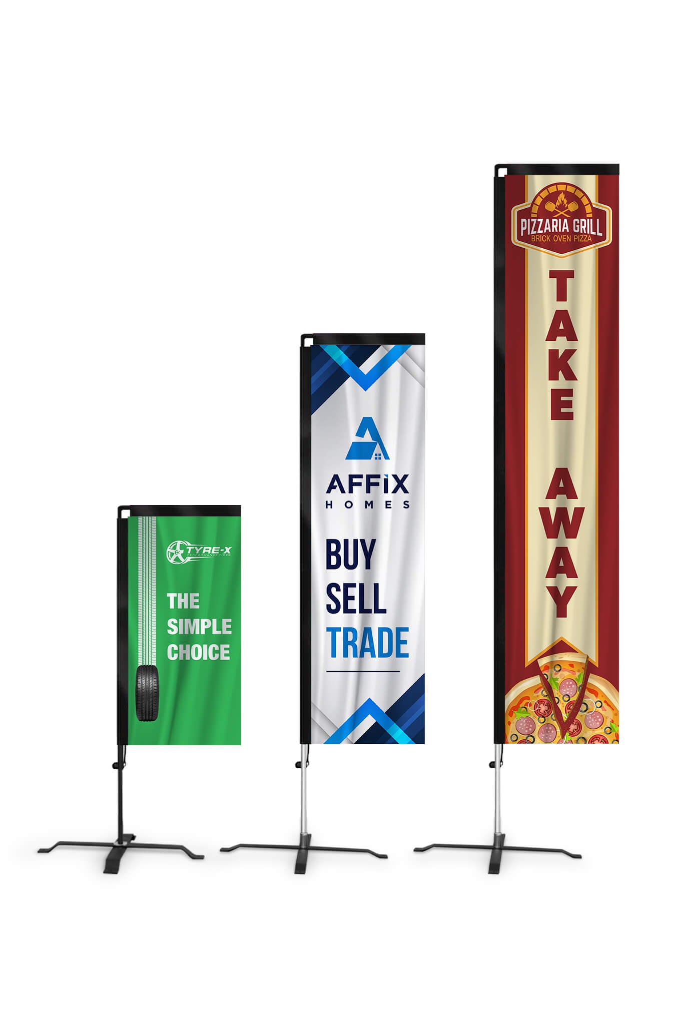 Custom Rectangle Banner Flags - Free Designs | LookOurWay
