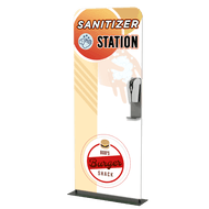 Custom Banner Stand Hand Sanitizer Dispenser Station 