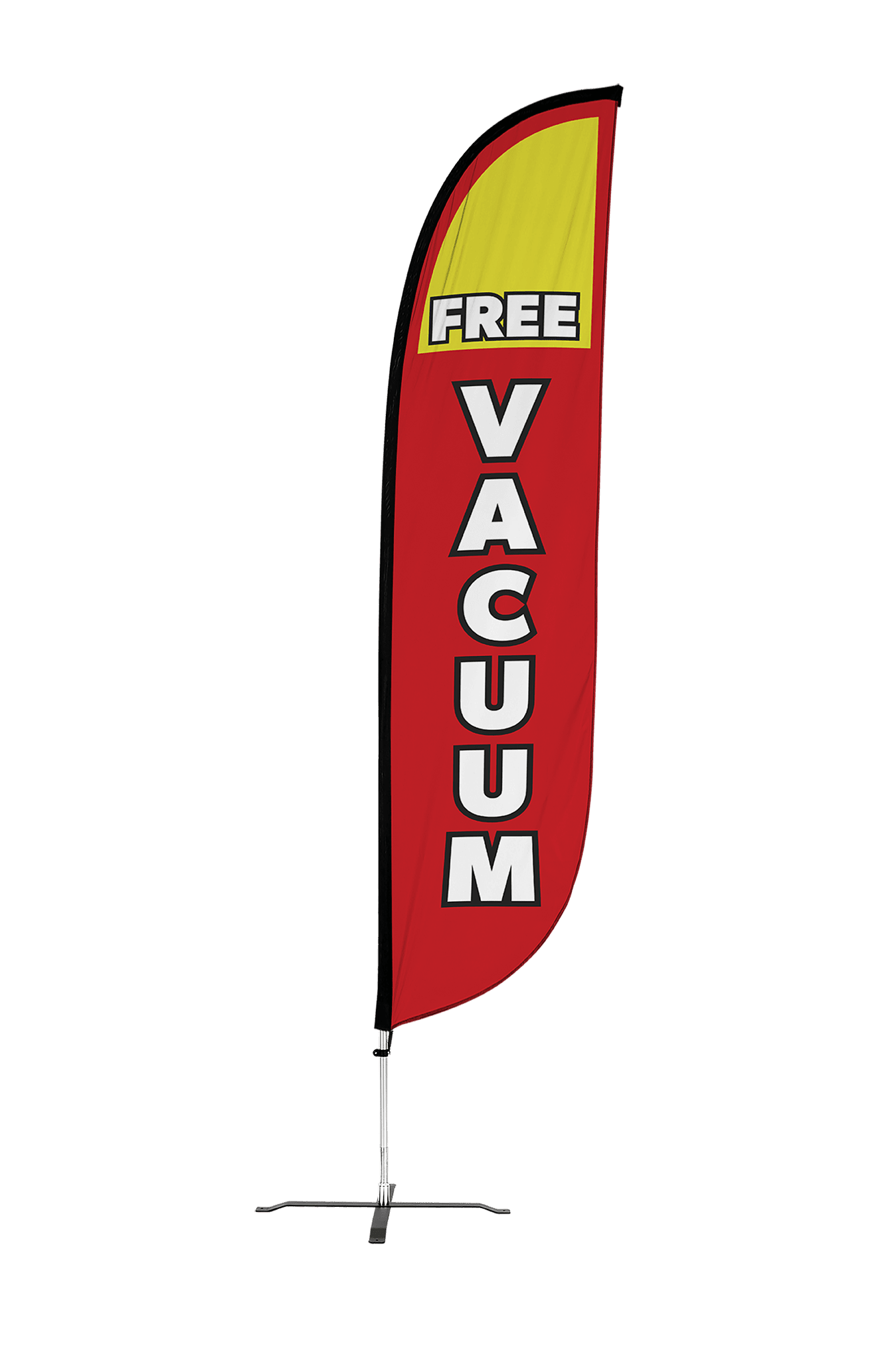 Free Vacuum Feather Flag Red 
