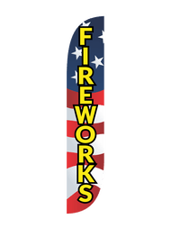 Fireworks Feather Flag Red White Blue 10M1200269