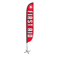 First Aid Feather Flag 