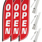 Open Feather Flag - 3 Pack w/ Ground Spike Pole Set 10M1200104X3GSET