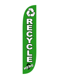 Recycle Here Feather Flag Green 10M1200303