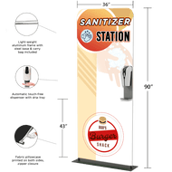 Custom Banner Stand Hand Sanitizer Dispenser Station 
