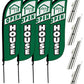 Open House Feather Flag - 4 Pack w/ Ground Spike Pole Set 10M5000078X4GSET