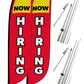 Now Hiring Feather Flag - 2 Pack w/ Ground Spike Pole Set 10M1200298X2GSET