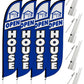 Open House Feather Flag - 4 Pack w/ Ground Spike Pole Set 10M1200079X4GSET